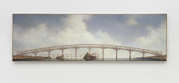 Minoru Nomata Eastbound-25 1999 Acrylic on canvas 60.1 x 196.2 cm | 23 11/16 x 77 1/4 in. © the artist. Courtesy White Cube