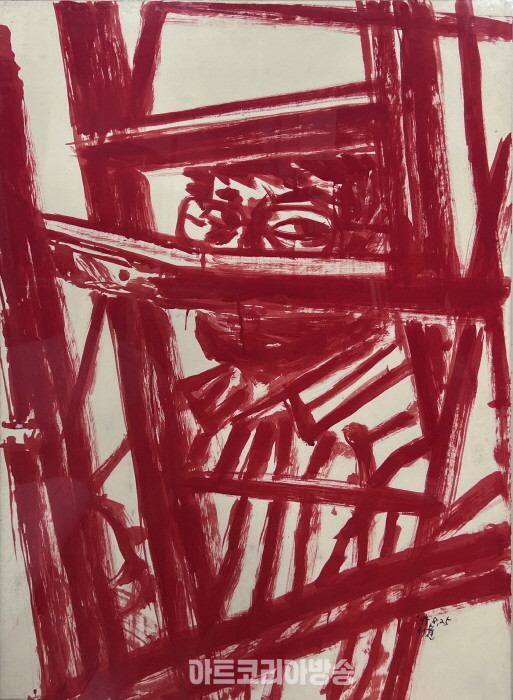 95-0825 자화상, 102x67cm, Acrylic on paper, 1995