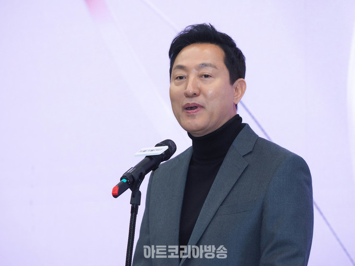 서울시발레단 창단 기념 기자간담회에 참석한 서울시 오세훈시장. 2024.02.20 사진 ⓒ아트코리아방송 이용선 기자