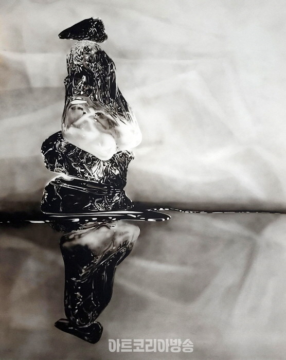 현덕식, 유시도, 한지에 먹, 162×130cm, 2023