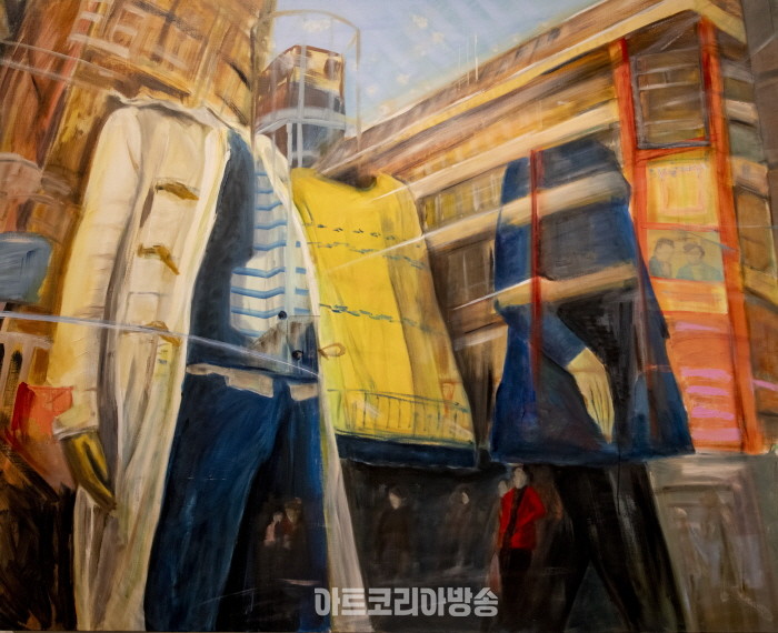 THE GIANTS, 2022, MIXED MEDIA ON CANVAS, 162x130cm