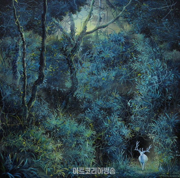 본향(本鄕) oil, acrylic on canvas 60.6 x 60.6 2023(2)