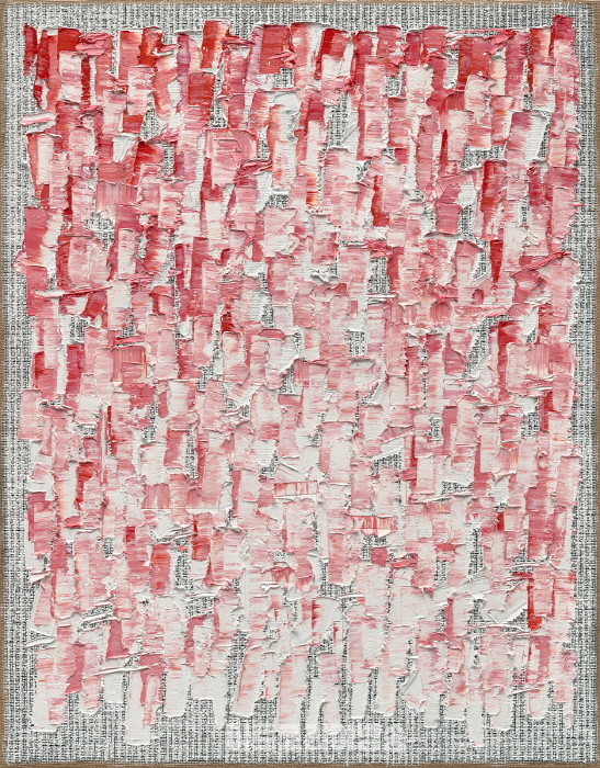 하종현(b. 1935)〈Conjunction 23-58〉2023Oil on hemp cloth117 x 91 cm Courtesy of the artist and Kukje Gallery사진: 안천호이미지 제공: 국제갤러리