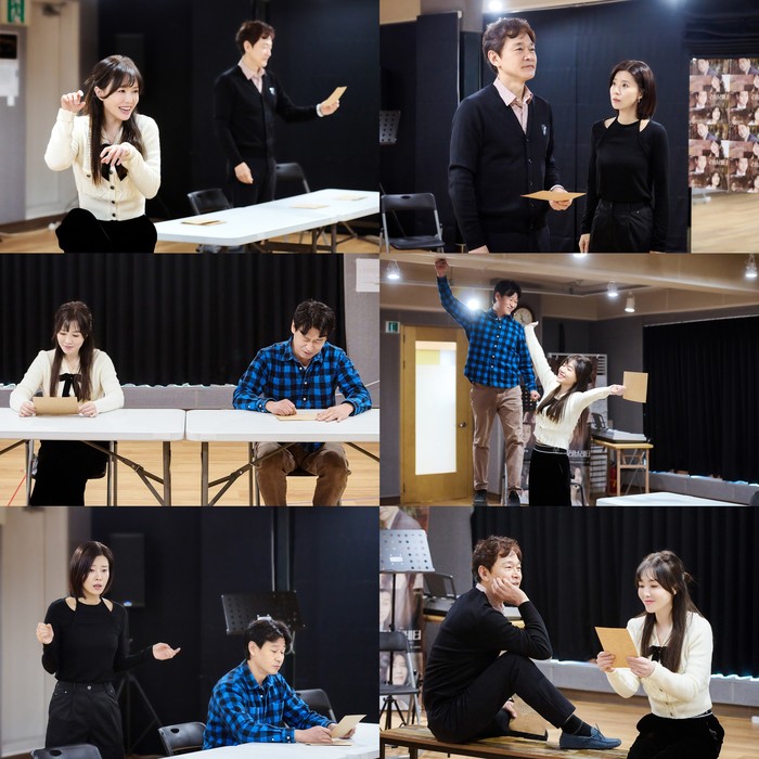 2024 연극 '러브레터' 연습 장면. 제공 (주)수컴퍼니, (유)쇼앤텔플레이