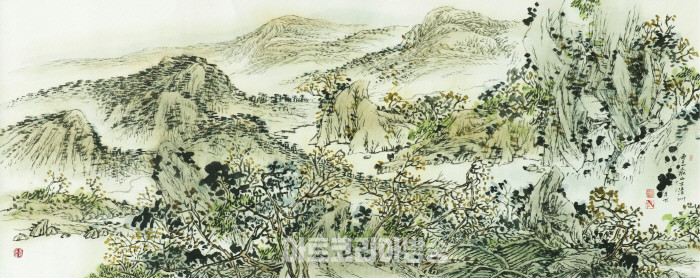 雪嶽山古淸, 210x85cm, 2007