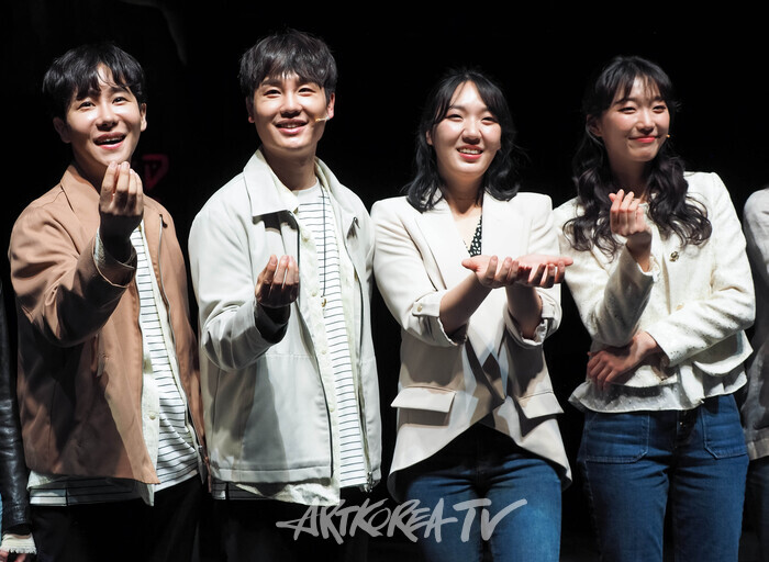 서울시뮤지컬단 창작뮤지컬 '더 트라이브'(THE TRIBE) 프레스콜(사진 왼쪽부터 강찬, 김범준, 서유진, 김이후). 2024.04.19 사진 ⓒ아트코리아방송 이용선 기자​