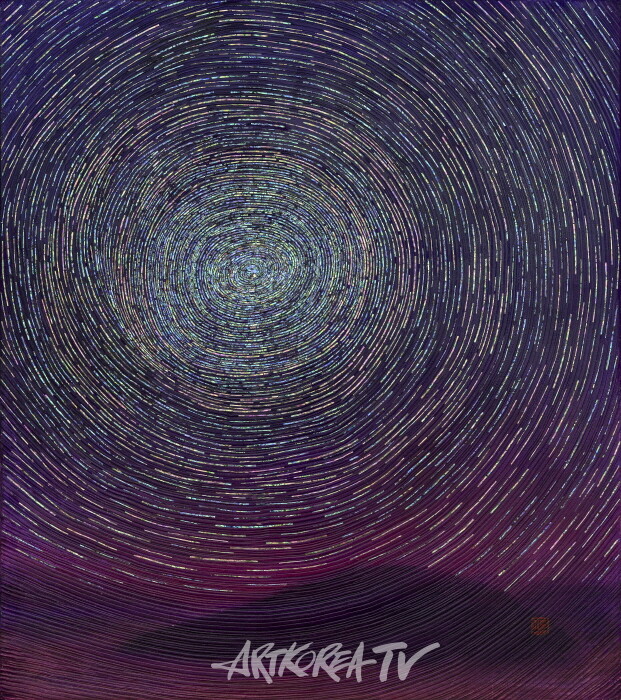 결-순환,90x80cm,나무에 자개 혼합기법,2023