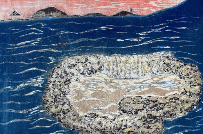 북촌 -용물, 62×94cm, woodcut, 2024