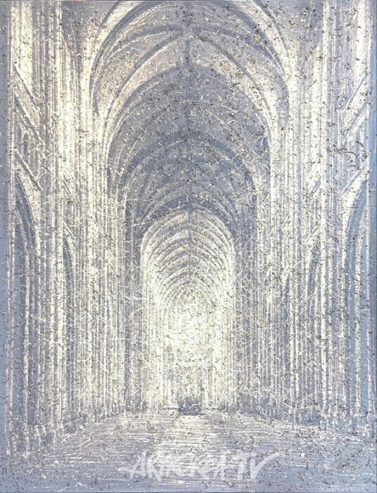 Voyage immobile 23.  116.8x91cm. Acrylic on canvas. 2023