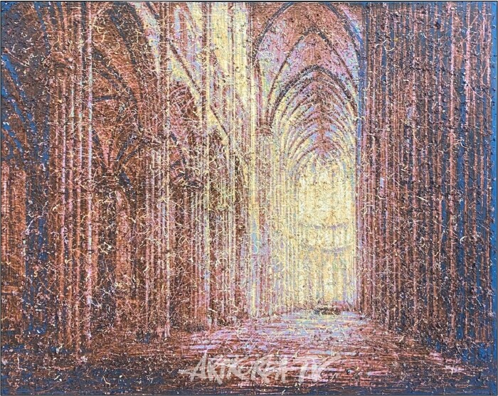 Voyage immobile 23-X. 72.7x91cm. Acrylic. 2023