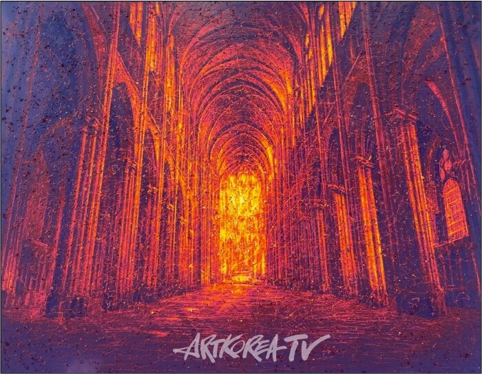 Voyage immobile 22-VII. 91x116.8cm. Acrylique sur toile. 2022 