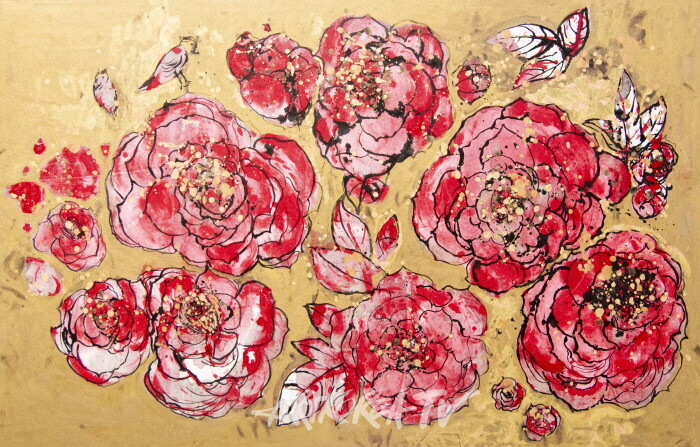 안영나 한국화 'Flower No Flower-황금시대' 개인전