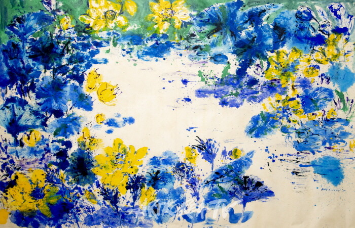 안영나 한국화 'Flower No Flower-황금시대' 개인전