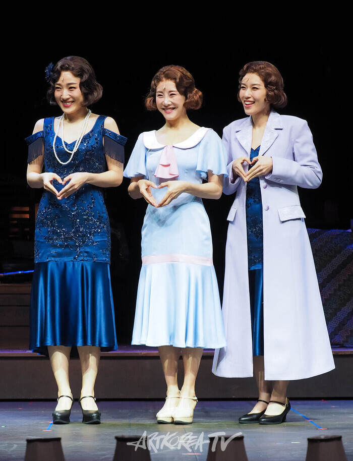 뮤지컬 '벤자민 버튼' 프레스콜(블루 루 모니에 역 김소향, 박은미, 이아름솔). 2024.05.16 사진 ⓒ아트코리아방송 이용선 기자​