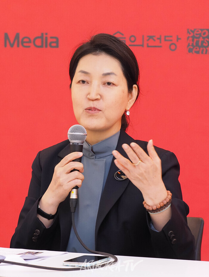 '에드바르 뭉크: 비욘드 더 스크림' 전시 기자간담회(이미경 연세대 연구교수) 2024.05.21 사진  ⓒ아트코리아방송 이용선 기자​​