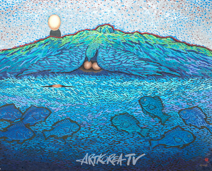 생명·공간-한라산, 캔버스에 유채, 130.3×162.5cm, 2020