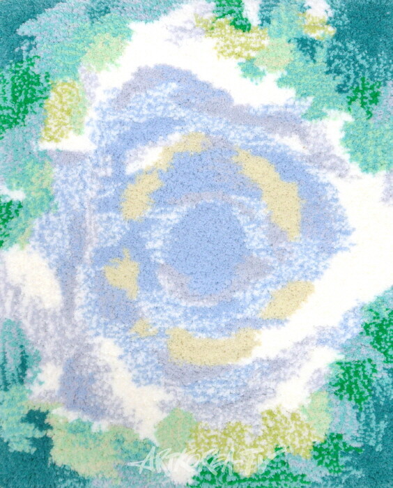 Apoa Kwon, 마음과 마음사이_내 마음에 비친 내 모습 (My reflection in my heart), 23cm x 28cm, Acrylic yarn on cotton,tufting 2023