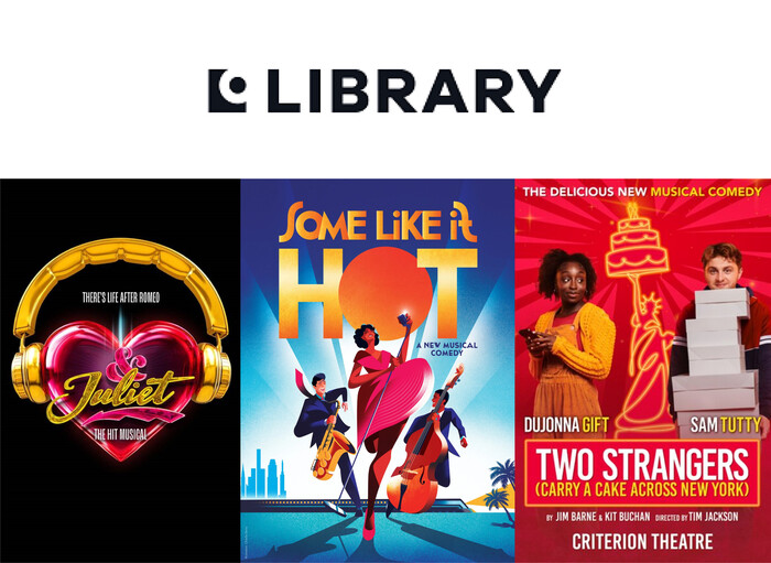 2022-2023 시즌 미국 진출 첫 해 공동 프로듀서로 참여한 '앤줄리엣'과 '뜨거운 것이 좋아', 웨스트엔드 뮤지컬 '투 스트레인저스'. 제공 라이브러리컴퍼니