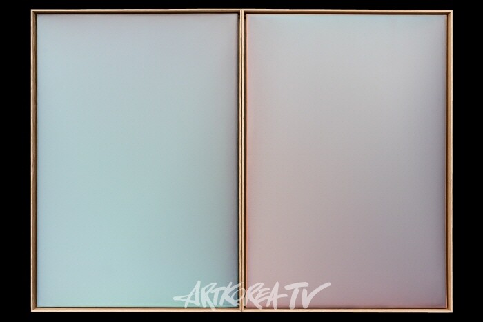 윤종주,cherish the time-beyond purpose, 230200001, 50x73(x2)cm, acrylic, medium on canvas, 2023