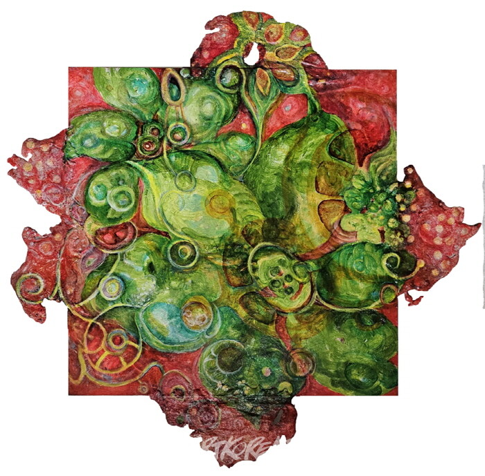 그래도 크리스마스,app. 70 x 70cm, Oil, Egg Tempera & Mixed Medium on Panel, 2023