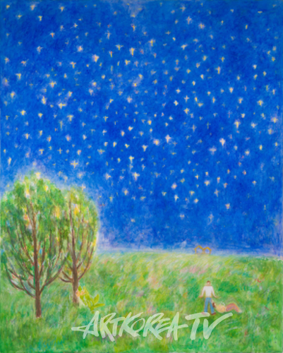 As the stars in the heaven, 162×130cm, mixed media on canvas, 2024