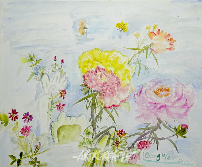 제17회 이방원 작가 개인전-모란도