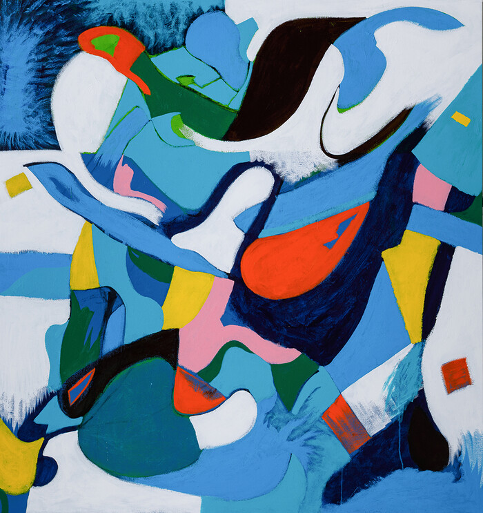 '내일을 조금씩 움직이고 있습니다'  2024, Acrylic on canvas, 164x155cm 제공 백아트