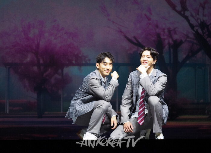 뮤지컬 '4월은 너의 거짓말'프레스콜(와타리 료타 역 조환지, 김진욱) 2024.07.04 사진 ⓒ아트코리아방송 이용선 기자