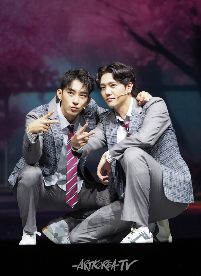 뮤지컬 '4월은 너의 거짓말'프레스콜(와타리 료타 역 조환지, 김진욱) 2024.07.04 사진 ⓒ아트코리아방송 이용선 기자