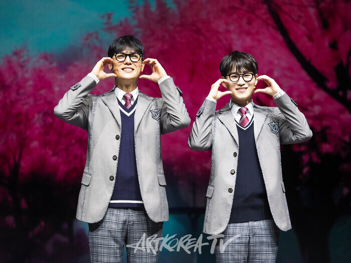 뮤지컬 '4월은 너의 거짓말'프레스콜(아리마 코세이 역 윤소호, 김희재) 2024.07.04 사진 ⓒ아트코리아방송 이용선 기자