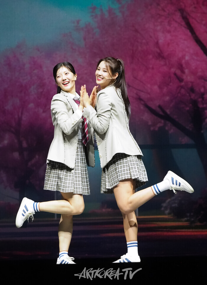 뮤지컬 '4월은 너의 거짓말'프레스콜(사와베 츠바키 역 박시인, 황우림) 2024.07.04 사진 ⓒ아트코리아방송 이용선 기자