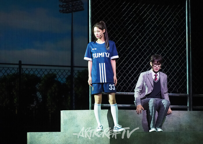 뮤지컬 '4월은 너의 거짓말'프레스콜(아리마 코세이 역 김희재, 사와베 츠바키 역 황우림) 2024.07.04 사진 ⓒ아트코리아방송 이용선 기자