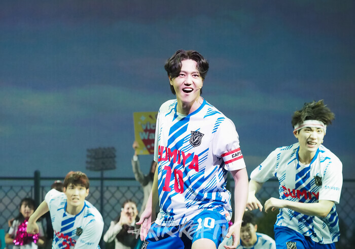 뮤지컬 '4월은 너의 거짓말'프레스콜(와타리 료타 역 김진욱, 아리마 코세이 역 김희재, 사와베 츠바키 역 황우림) 2024.07.04 사진 ⓒ아트코리아방송 이용선 기자