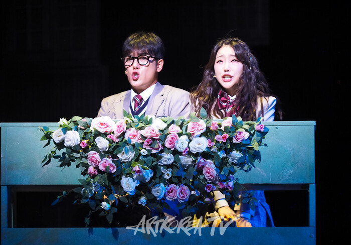 뮤지컬 '4월은 너의 거짓말'프레스콜(미야조노 카오리 역 이봄소리, 아리마 코세이 역 윤소호) 2024.07.04 사진 ⓒ아트코리아방송 이용선 기자