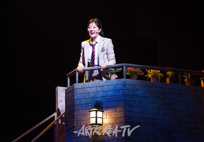 뮤지컬 '4월은 너의 거짓말'프레스콜(사와베 츠바키 역 박시인) 2024.07.04 사진 ⓒ아트코리아방송 이용선 기자