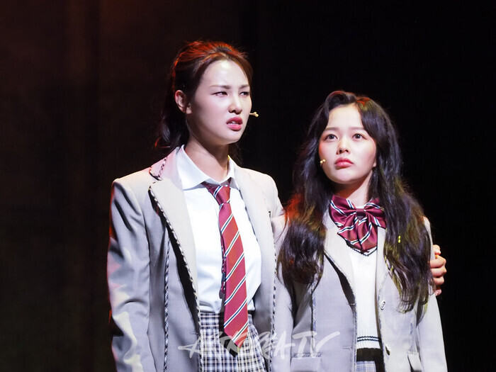 뮤지컬 '4월은 너의 거짓말'프레스콜(미야노조 카오리 역 정지소, 사와베 츠바키 역 황우림) 2024.07.04 사진 ⓒ아트코리아방송 이용선 기자