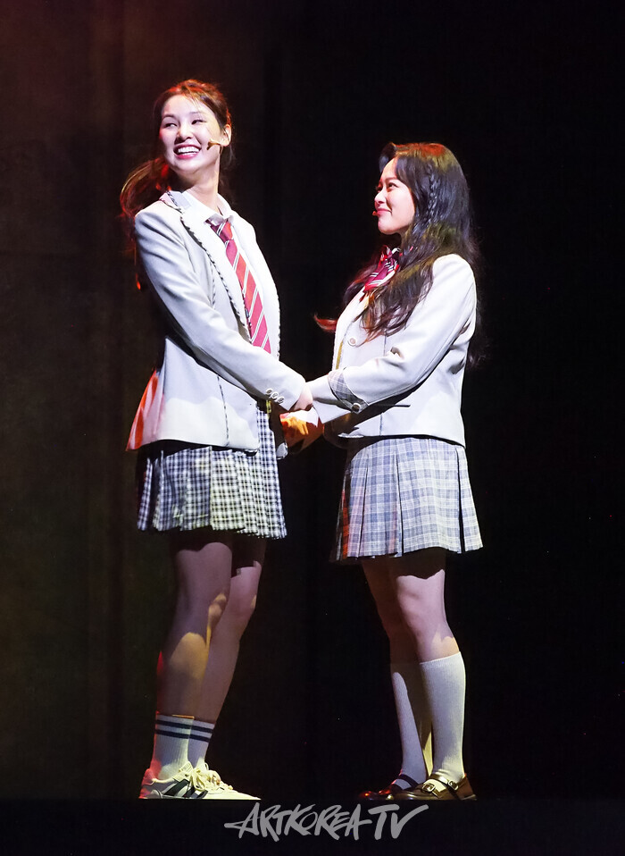 뮤지컬 '4월은 너의 거짓말'프레스콜(미야노조 카오리 역 정지소, 사와베 츠바키 역 황우림) 2024.07.04 사진 ⓒ아트코리아방송 이용선 기자