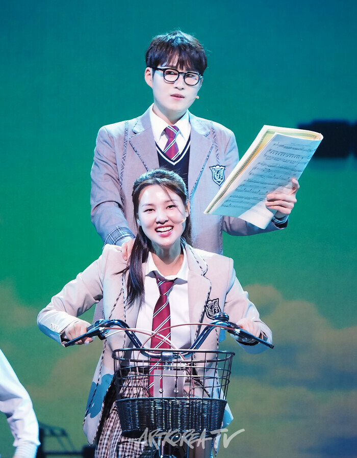 뮤지컬 '4월은 너의 거짓말'프레스콜(아리마 코세이 역 김희재, 사와베 츠바키 역 황우림) 2024.07.04 사진 ⓒ아트코리아방송 이용선 기자