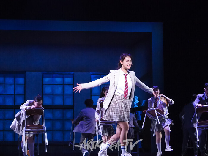 뮤지컬 '4월은 너의 거짓말'프레스콜(와타리 료타 역 조환지, 사와베 츠바키 역 황우림) 2024.07.04 사진 ⓒ아트코리아방송 이용선 기자