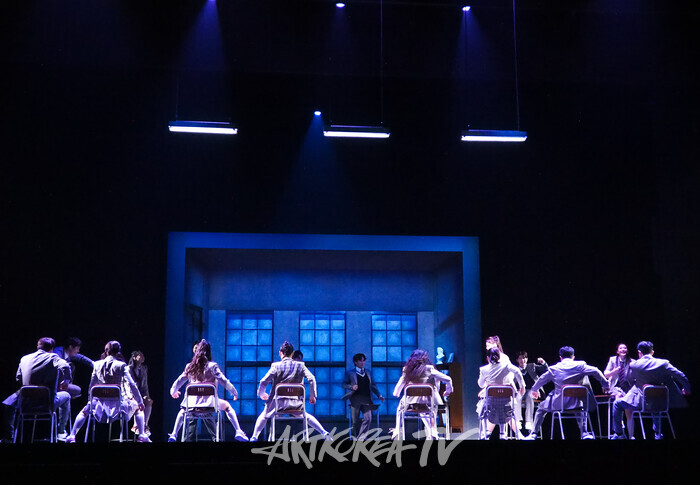 뮤지컬 '4월은 너의 거짓말'프레스콜(와타리 료타 역 조환지, 사와베 츠바키 역 황우림) 2024.07.04 사진 ⓒ아트코리아방송 이용선 기자