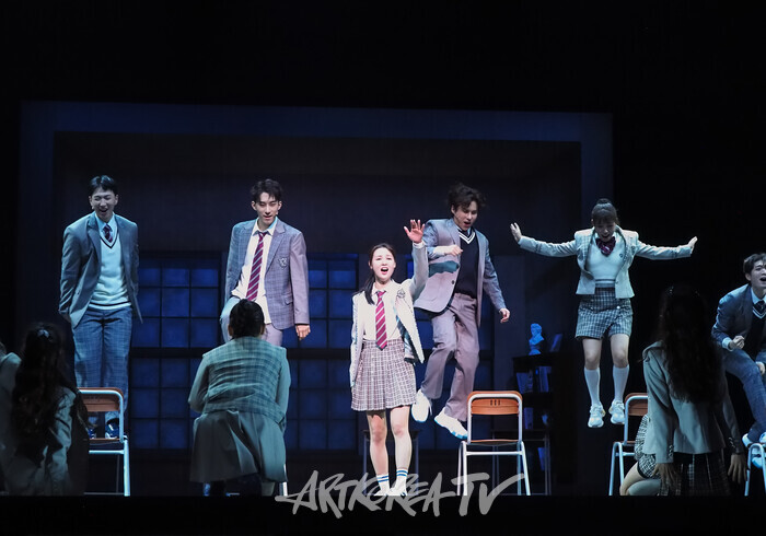 뮤지컬 '4월은 너의 거짓말'프레스콜(와타리 료타 역 조환지, 사와베 츠바키 역 황우림) 2024.07.04 사진 ⓒ아트코리아방송 이용선 기자