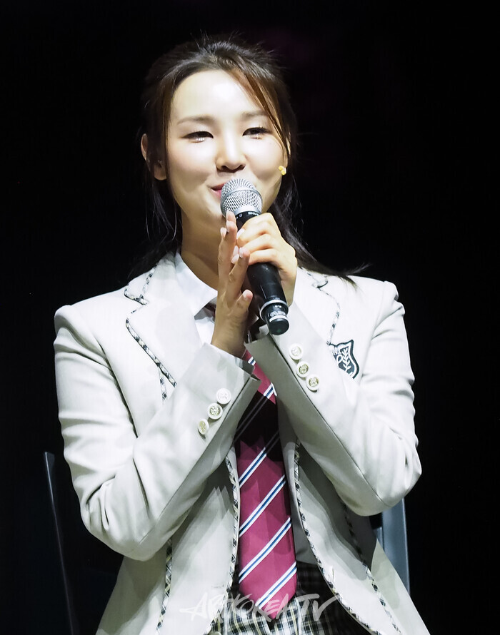 뮤지컬 '4월은 너의 거짓말'프레스콜(사와베 츠바키 역 박시인, 황우림) 2024.07.04 사진 ⓒ아트코리아방송 이용선 기자