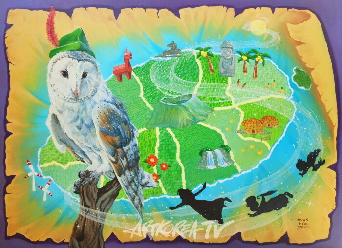 현혜정, 또 다른세상 - neverland, 53×72.7cm, Oil on canvas, 2023