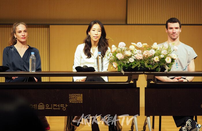 '파리 오페라 발레 에투알 갈라2024' 기자간담회(에투알 발레리나 박세은, 발랑틴 콜라상트(Valentine Colasante), 폴 마르크(Paul Marque)) 2024.07.17 사진 ⓒ아트코리아방송 이용선 기자
