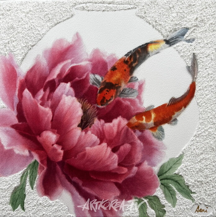 성애리_ The bless of god 45.5x45.5cm Acrylic on canvas,arche 2022