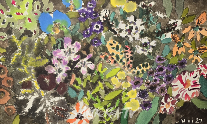 정우범_Fantasia, 53x33cm, Aqua, Arches on canvas, 2022