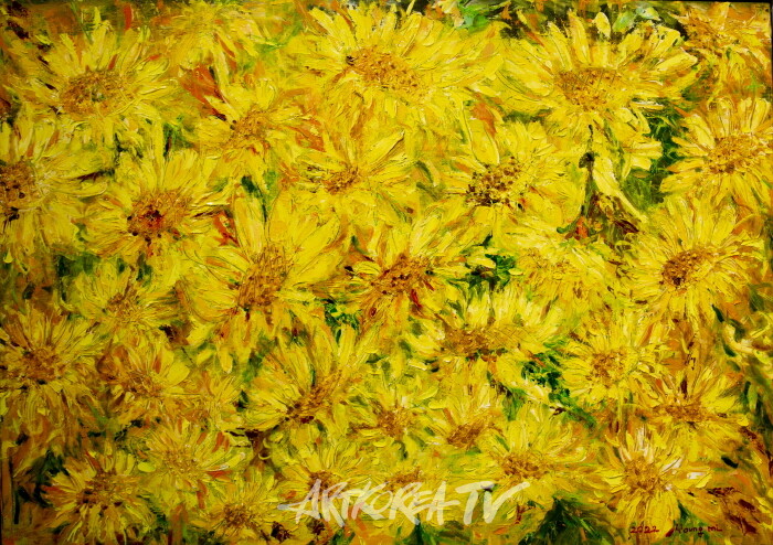 왕영미 초대전 '삶의 꽃' 해바라기