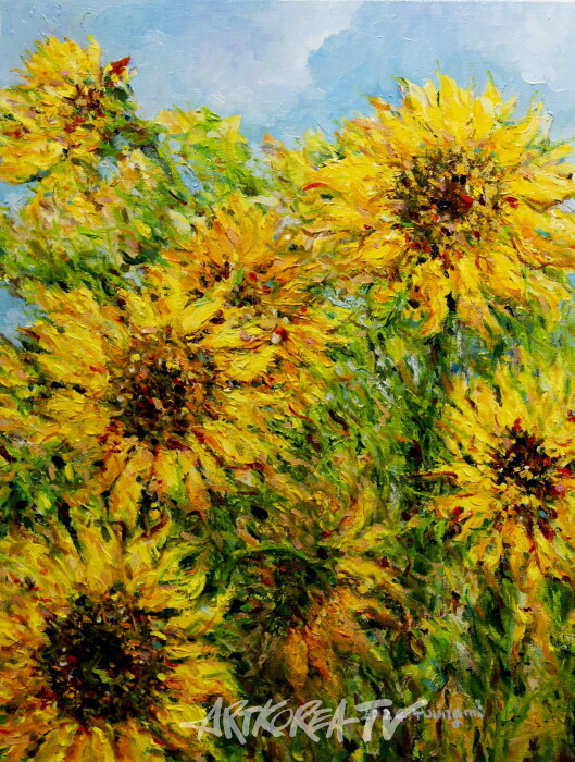 왕영미 초대전 '삶의 꽃' 해바라기