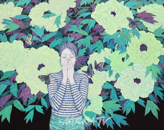 황인란, 영혼의집-피안의세계, 162.2x130.3cm, Acrylic on canvas, 2024