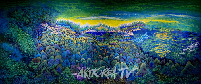 최승애 풀점묘법 '몽유도원도 500년, 그 이후'전 2.000호 작품